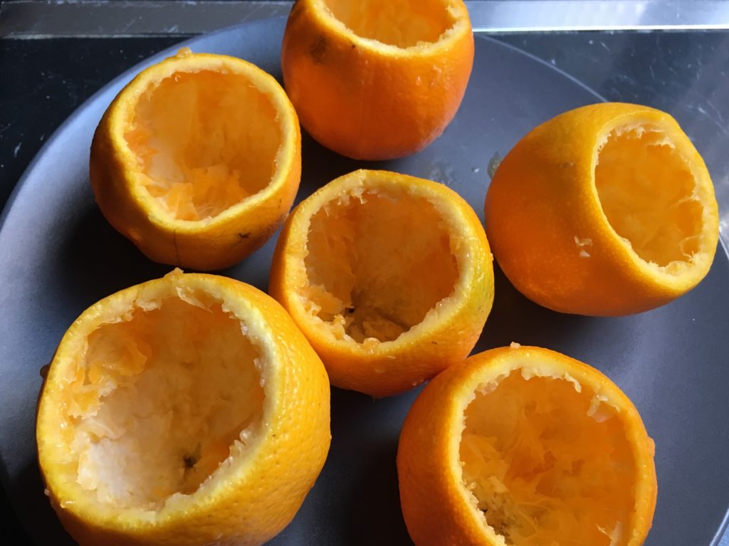 Naranjas heladas sin gluten